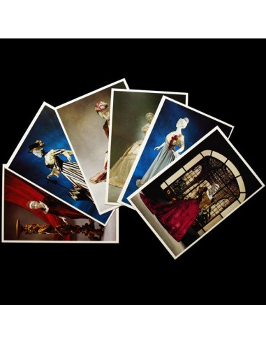 The house of Worth, the gilded age 1860-1918, ensemble de 6 cartes postales (1982) Les êtres humains sont 