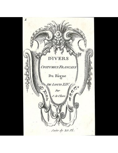 Divers costumes français du règne de Louis XIV d'après Sebastien Leclerc (XIXème siècle) À commander