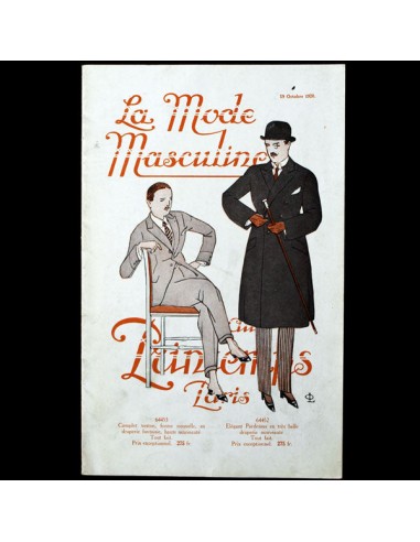 La mode masculine au Printemps, 1920 français